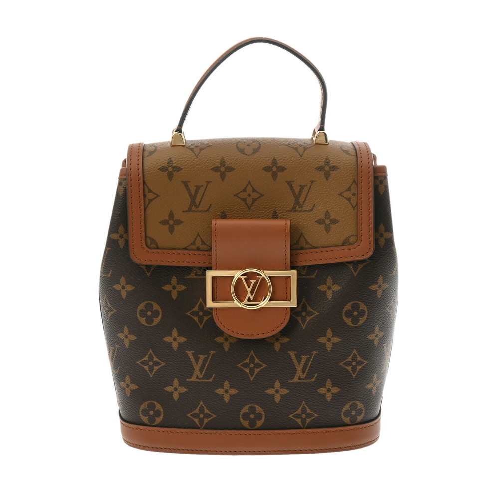 Louis Vuitton Monogram Reverse Dauphine Backpack Brown Canvas Daypack